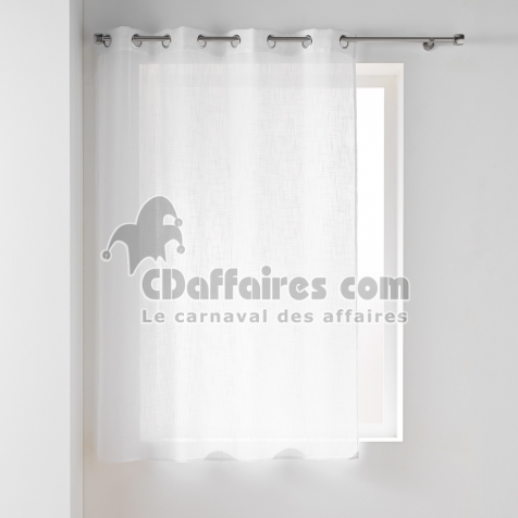 Panneau a oeillets 140 x 180 cm effet lin tisse haltona Blanc