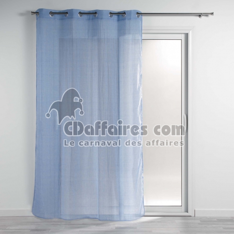 Panneau a oeillets 140 x 240 cm polycoton uni mitsy Azur