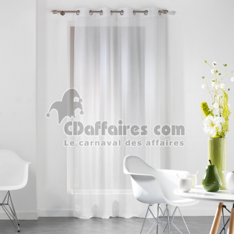 Panneau a oeillets 140 x 240 cm voile fils coupes dandy Blanc