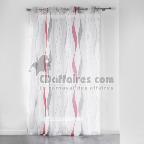 Panneau a oeillets 140 x 240 cm voile imprime transfert ondulys Rouge