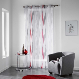 Panneau a oeillets 140 x 240 cm voile imprime transfert ondulys Rouge