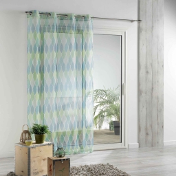 Panneau a oeillets 140 x 240 cm voile imprime transfert winter green Blanc