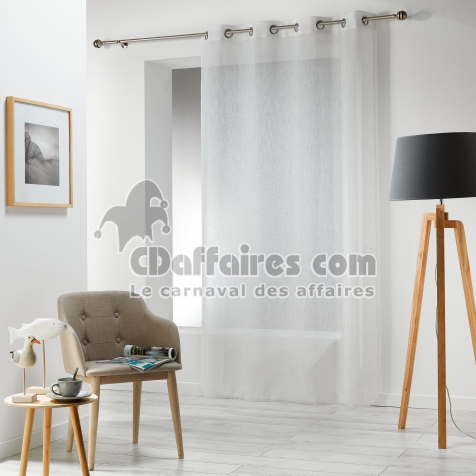 Panneau a oeillets 140 x 240 cm voile tisse carlin Naturel