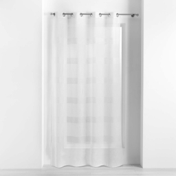 Panneau a oeillets 140 x 280 cm voile sable ajoure ajourela Blanc