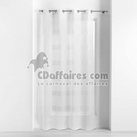 Panneau a oeillets 140 x 280 cm voile sable ajoure ajourela Blanc