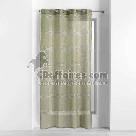 Panneau a oeillets 140 x 280 cm voile sable ajoure ajourela Kaki