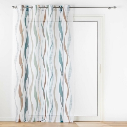 Panneau a oeillets 140 x 280 cm voile sable imprime lisana Sans