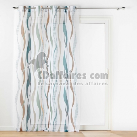 Panneau a oeillets 140 x 280 cm voile sable imprime lisana Sans