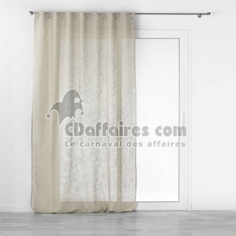 Panneau a passants caches 140 x 240 cm effet lin tisse haltona Noisette