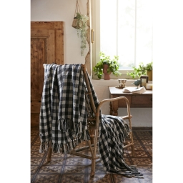 plaid &agrave; franges 180 x 220 cm rpet gabriel