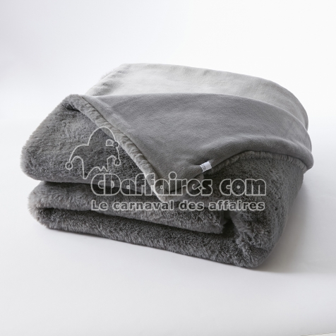 Plaid Ultra Doux Imitation Fourrure - Sven Gris 140 x 200 cm