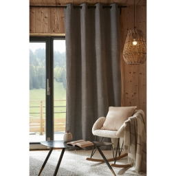 Rideau  140 x 260 cm 100%  occultant doubl&eacute; polaire Bjorn Gris