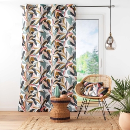 Rideau à œillets 140 x 260 cm en polyester imprimé Lavnina