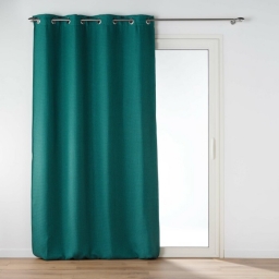 Rideau a oeillets 135 x 240 cm occultant jacquard Blake Bleu