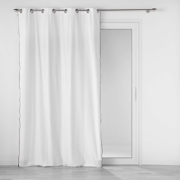 Rideau &agrave; oeillets 140 x 240 cm coton recycl&eacute; Mistraline Blanc