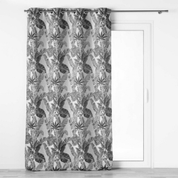 Rideau a oeillets 140 x 260 cm jacquard faggy Noir
