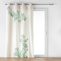 Rideau &agrave; Oeillets (140 x 260 cm) Nymphea, Coton/Polyester Imprim&eacute;