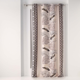 rideau a oeillets 140 x 260 cm polyester imprime metallise kalahari