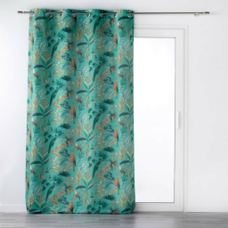 Rideau a oeillets 140 x 260 cm polyester imprime panis Bleu