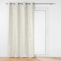 Rideau a oeillets 140 x 260 cm velours imprim&eacute; m&eacute;tallis&eacute; Marius