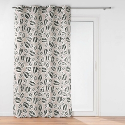 Rideau a oeillets 140 x 280 cm polyester imprim&eacute; Alma Noir
