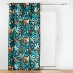 Rideau a oeillets grande hauteur 140 x 280 cm polyester imprim&eacute; Tilda Vert
