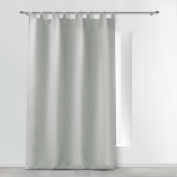Rideau a passants 140 x 260 cm polyester uni essentiel Gris