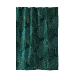 Rideau de douche+crochets 180 x 200 cm polyester imprime jade Sans