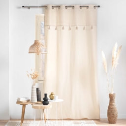 Rideau &Eacute;l&eacute;gance Izigold - 140 x 240 cm, Coton & Haut M&eacute;tallis&eacute;