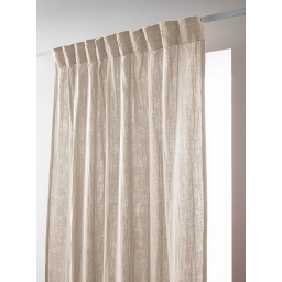 Rideau Galon Fronceur 140 x 240 cm - Double Gaze de Coton - Uni Ga&iuml;a Pampa
