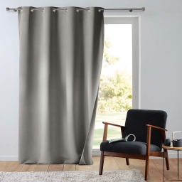 Rideau tamisant 135 x 260 cm isolant thermique Micropolar Gris