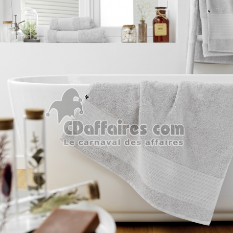 Serviette 70 x 130 cm garance nuage Gris