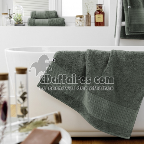 Serviette 70 x 130 cm garance romarin Vert