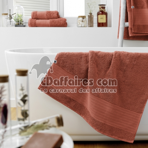 Serviette 70 x 130 cm garance terracotta Orange