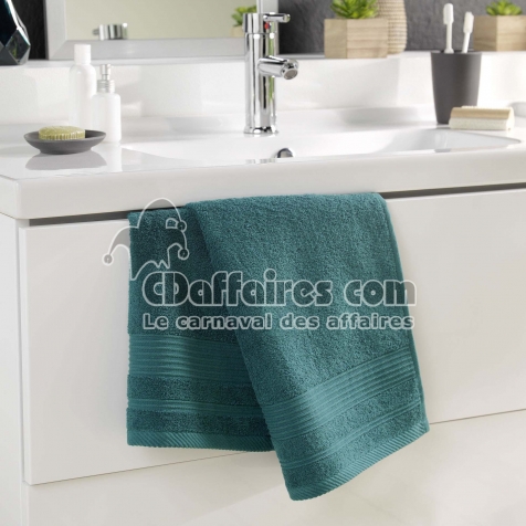 Serviette de toilette 50 x 90 cm eponge unie tendresse Emeraude