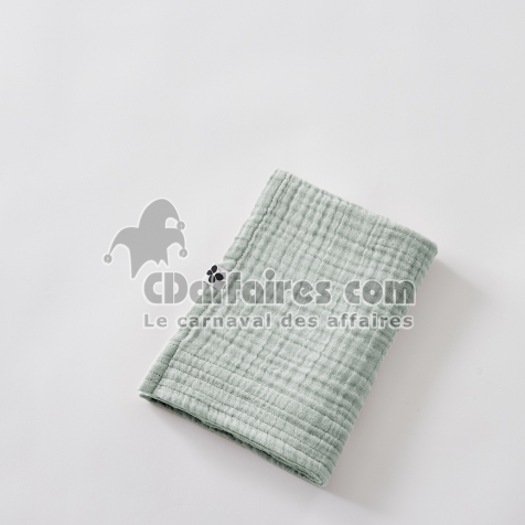 Serviette de toilette 50 x 90 cm - Quadruple Gaze de Coton 220 g/m&sup2; - Gaia Eucalyptus