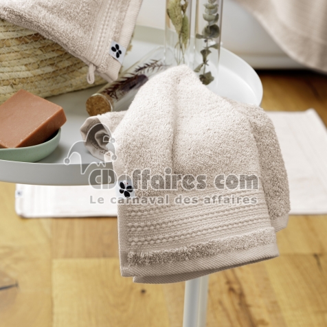 Serviette invité 30 x 50 cm éponge unie garance pampa Naturel