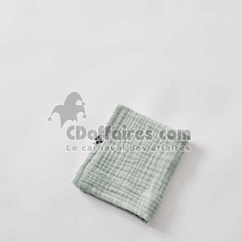 Serviette invit&eacute; 30 x 50 cm - Quadruple Gaze de Coton 220 g/m&sup2; - Gaia Eucalyptus