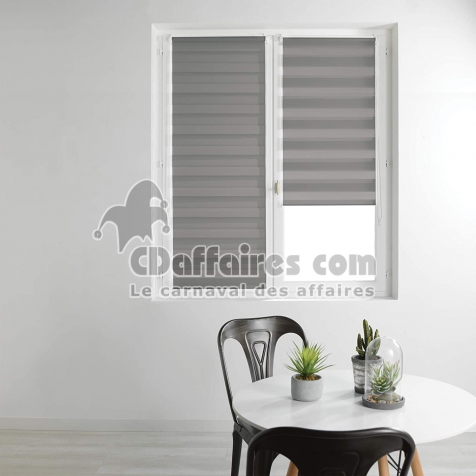 Store enrouleur jour et nuit 45 x 180 cm polyester daynight Gris