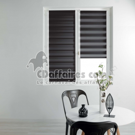 Store enrouleur jour et nuit 45 x 180 cm polyester daynight Noir