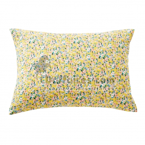 Taie d'oreiller 50x70 cm en double gaze de coton imprim&eacute;e Manon