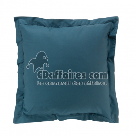 Taie d'oreiller 63 x 63 cm en percale uni 78 fils Bleu
