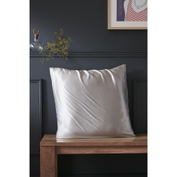 Taie d'Oreiller 63 x 63 cm - Soie de M&ucirc;rier Soanne Argent