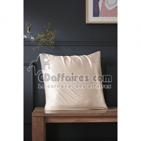 Taie d'Oreiller 63 x 63 cm - Soie de M&ucirc;rier Soanne - Pampa