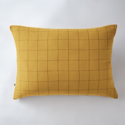Taie d'oreiller gaze de coton tissée  50 x 70 cm Gaia Match Jaune