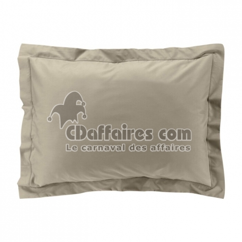 Taie d'oreiller vp 50 x 70 cm percale uni 78 fils percaline  +p. bourdon Sable