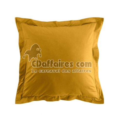 Taie d'oreiller vp 63 x 63 cm uni bio 57 fils gots biolina  +p. bourdon Ocre