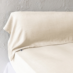 Taie de Traversin 43 x 185 cm - Lyocell Uni Lysandre Pampa - 147 g/m²