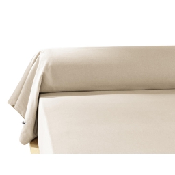 Taie de traversin flanelle 85 x 185 cm candice sable Beige