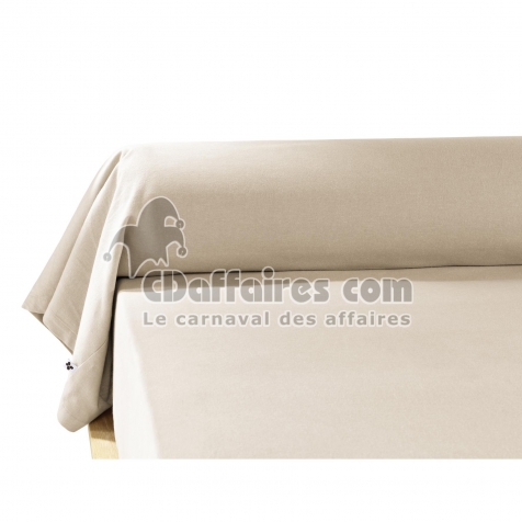 Taie de traversin flanelle 85 x 185 cm candice sable Beige